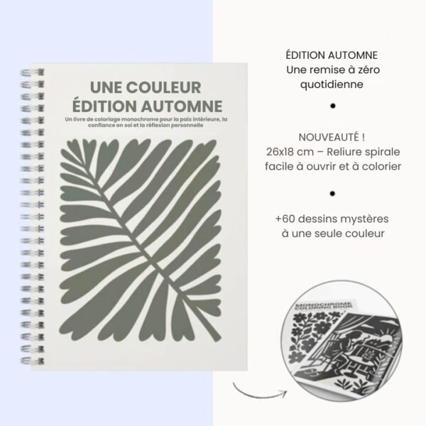 Livre de coloriage Une Couleur – Édition Automne