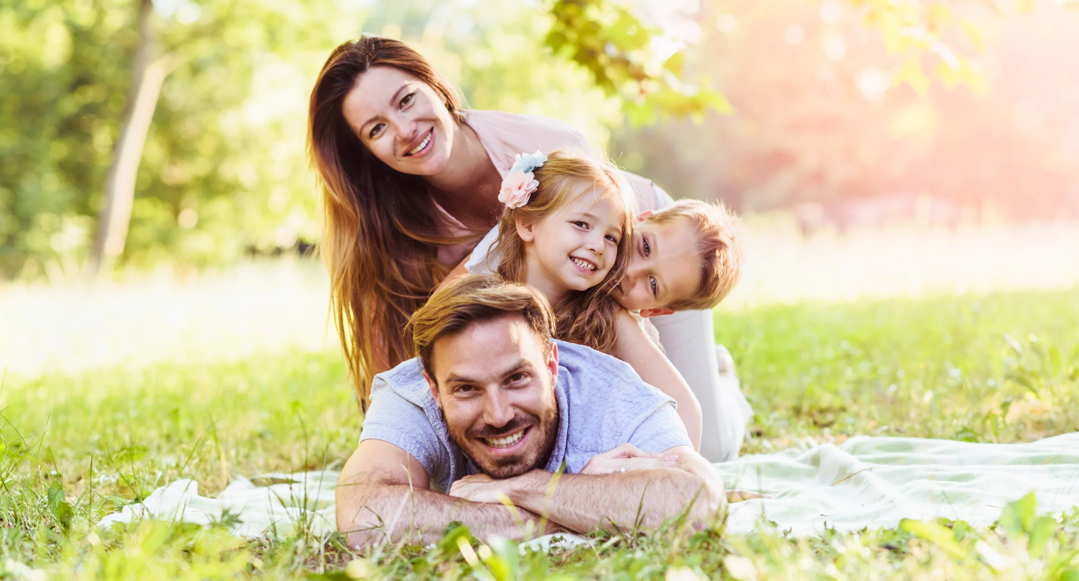 Glückliche Familie Wellness